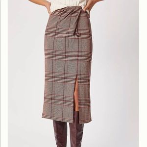 Maeve Brennan Plaid Midi Skirt